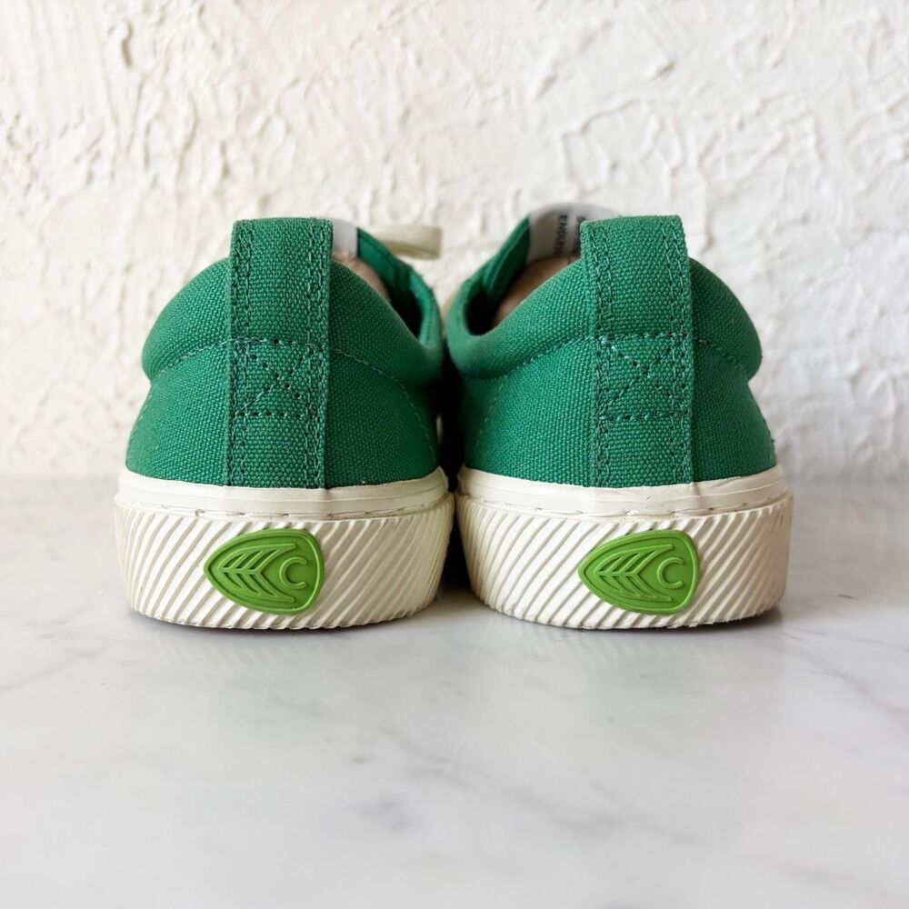 Cariuma OCA Low Green Canvas Sneakers Women 9.5 Men 8 Sustainable Skate Shoes - Picture 5 of 8